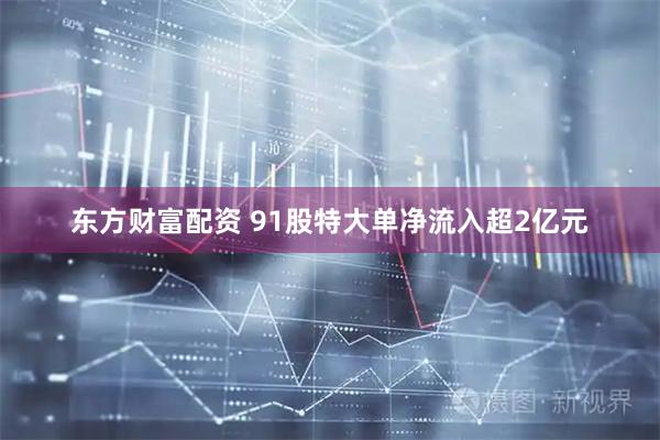 东方财富配资 91股特大单净流入超2亿元